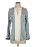 Ann Taylor 100% Polyester Gray Long Sleeve Blouse Size XS - photo 1