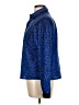 Worthington Animal Print Blue Long Sleeve Blouse Size 12 - photo 5