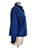 Worthington Animal Print Blue Long Sleeve Blouse Size 12 - photo 4