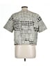 CAbi Houndstooth Silver Short Sleeve Blouse Size L - photo 2