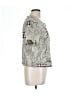 CAbi Houndstooth Silver Short Sleeve Blouse Size L - photo 4