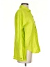 Magaschoni 100% Linen Color Block Green 3/4 Sleeve Button-Down Shirt Size XS - photo 4