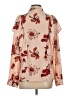 Leith 100% Polyester Floral Tan Long Sleeve Blouse Size M - photo 2