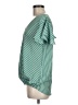 Unbranded Stripes Green Short Sleeve Blouse Size M - photo 5