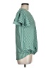 Unbranded Stripes Green Short Sleeve Blouse Size M - photo 4