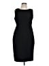 Calvin Klein Solid Black Cocktail Dress Size 10 - photo 1