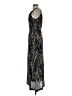 Wendy Katlen 100% Silk Print Black Blue Cocktail Dress Size 4 - photo 5