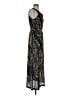 Wendy Katlen 100% Silk Print Black Blue Cocktail Dress Size 4 - photo 4