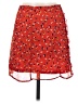 Etiquette Print Red Casual Skirt Size S - photo 1