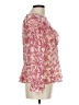 Olivaceous 100% Polyester Pink Long Sleeve Blouse Size L - photo 4