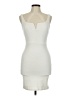 Soprano Solid Ivory Cocktail Dress Size M - photo 1