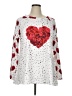 Unbranded Hearts Red White Long Sleeve T-Shirt Size 1X - photo 1