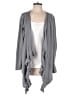 Top It Off 100% Cotton Gray Cardigan Size M - photo 1