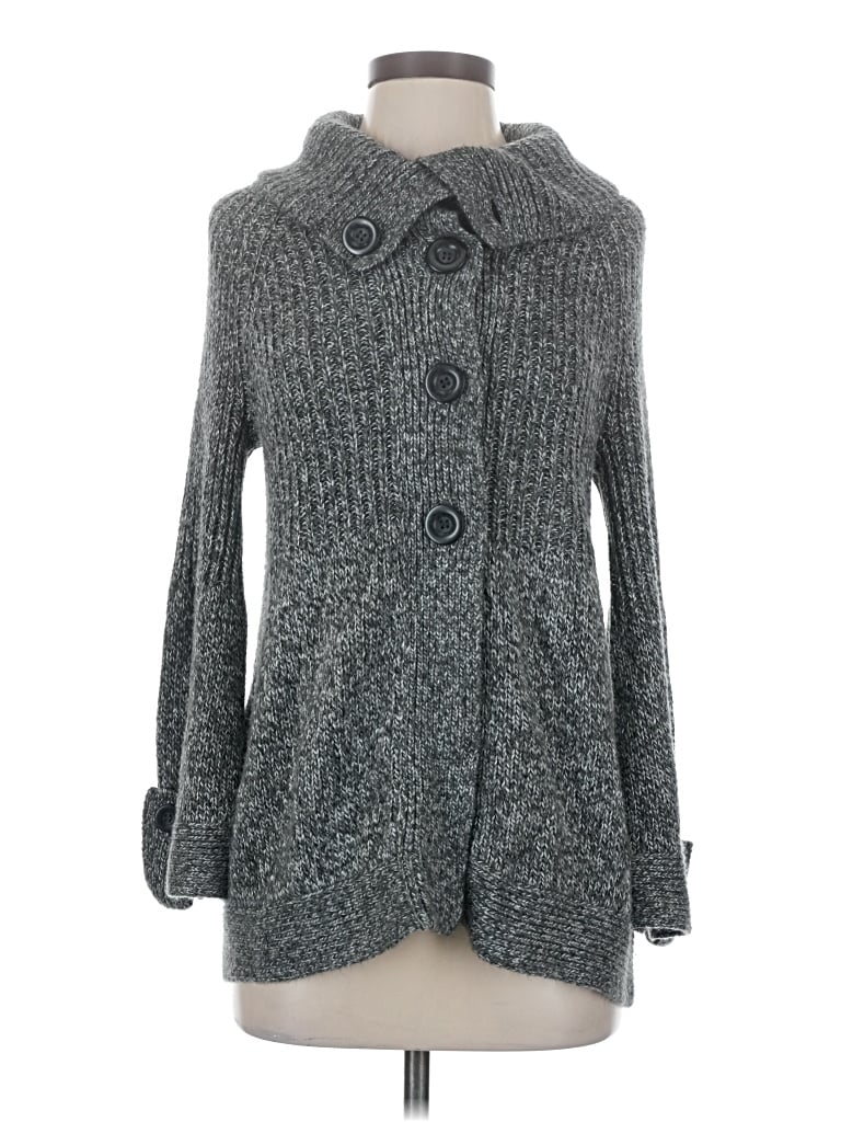 Pre-owned Carolyn Taylor Cardigan Sweater In Gray