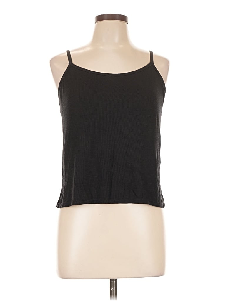 Pre-owned Joyspun Sleeveless Top Black Halter Neckline Tops