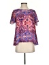 Everly 100% Polyester Purple Short Sleeve Blouse Size S - photo 1
