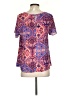 Everly 100% Polyester Purple Short Sleeve Blouse Size S - photo 2