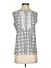 J.Crew Factory Store 100% Polyester Silver Sleeveless Blouse Size 00 - photo 1