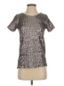 Velvet Metallic Silver Short Sleeve Top Size P (petite) - photo 1