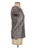 Velvet Metallic Silver Short Sleeve Top Size P (petite) - photo 4