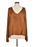 Souvenir 100% Viscose Brown Long Sleeve Blouse Size M - photo 1