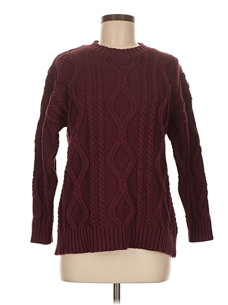 Pre-owned Trendy Queen Pullover Sweater In Burgundy