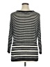 The Limited 100% Rayon Stripes Black Pullover Sweater Size 1X - photo 2