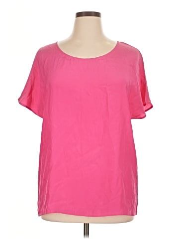 Neiman Marcus Short Sleeve Silk Top (view 1)