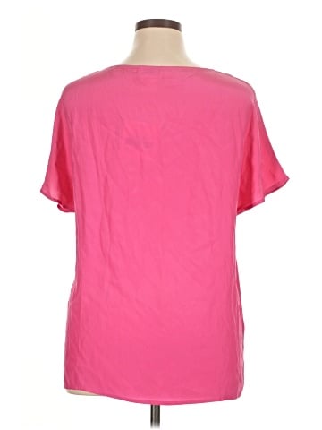 Neiman Marcus Short Sleeve Silk Top (view 2)