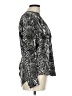 Soft Joie 100% Rayon Animal Print Silver Long Sleeve Blouse Size L - photo 4