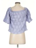 Sugar Lips Blue Short Sleeve Blouse Size S - photo 2