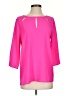 Everly 100% Polyester Pink 3/4 Sleeve Blouse Size S - photo 1