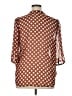 Eyeshadow 100% Polyester Polka Dots Brown 3/4 Sleeve Blouse Size 1X - photo 2