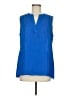 Chaus 100% Polyester Blue Sleeveless Blouse Size M - photo 1