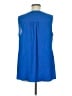 Chaus 100% Polyester Blue Sleeveless Blouse Size M - photo 2