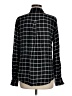Calvin Klein Checkered-gingham Black Long Sleeve Blouse Size M - photo 2