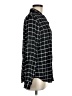 Calvin Klein Checkered-gingham Black Long Sleeve Blouse Size M - photo 4
