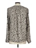 Apt. 9 100% Polyester Animal Print Gray Long Sleeve Blouse Size L - photo 2