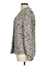 Apt. 9 100% Polyester Animal Print Gray Long Sleeve Blouse Size L - photo 5