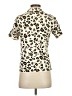 Field Flower Animal Print Ivory Short Sleeve Turtleneck Size S - photo 2