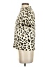 Field Flower Animal Print Ivory Short Sleeve Turtleneck Size S - photo 5
