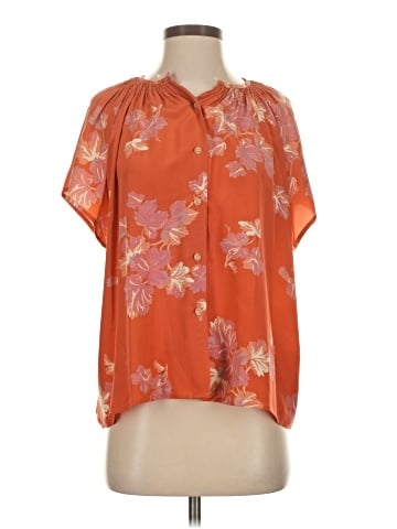 Tucker Short Sleeve Silk Top (view 1)