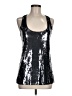 Julie Brown Silver Black Sleeveless Top Size M - photo 1
