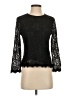 Diane von Furstenberg Black 3/4 Sleeve Top Size 4 - photo 1