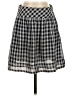 Gap 100% Polyester Checkered-gingham Gray Black Casual Skirt Size 0 - photo 1