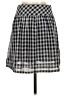 Gap 100% Polyester Checkered-gingham Gray Black Casual Skirt Size 0 - photo 2