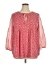 Tommy Hilfiger 100% Polyester Red 3/4 Sleeve Blouse Size 0X - photo 1