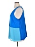 Colleen Lopez 100% Polyester Color Block Blue Sleeveless Blouse Size 1X - photo 5