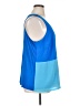Colleen Lopez 100% Polyester Color Block Blue Sleeveless Blouse Size 1X - photo 4
