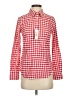 Vineyard Vines 100% Cotton Checkered-gingham Red Long Sleeve Blouse Size 0 - photo 1